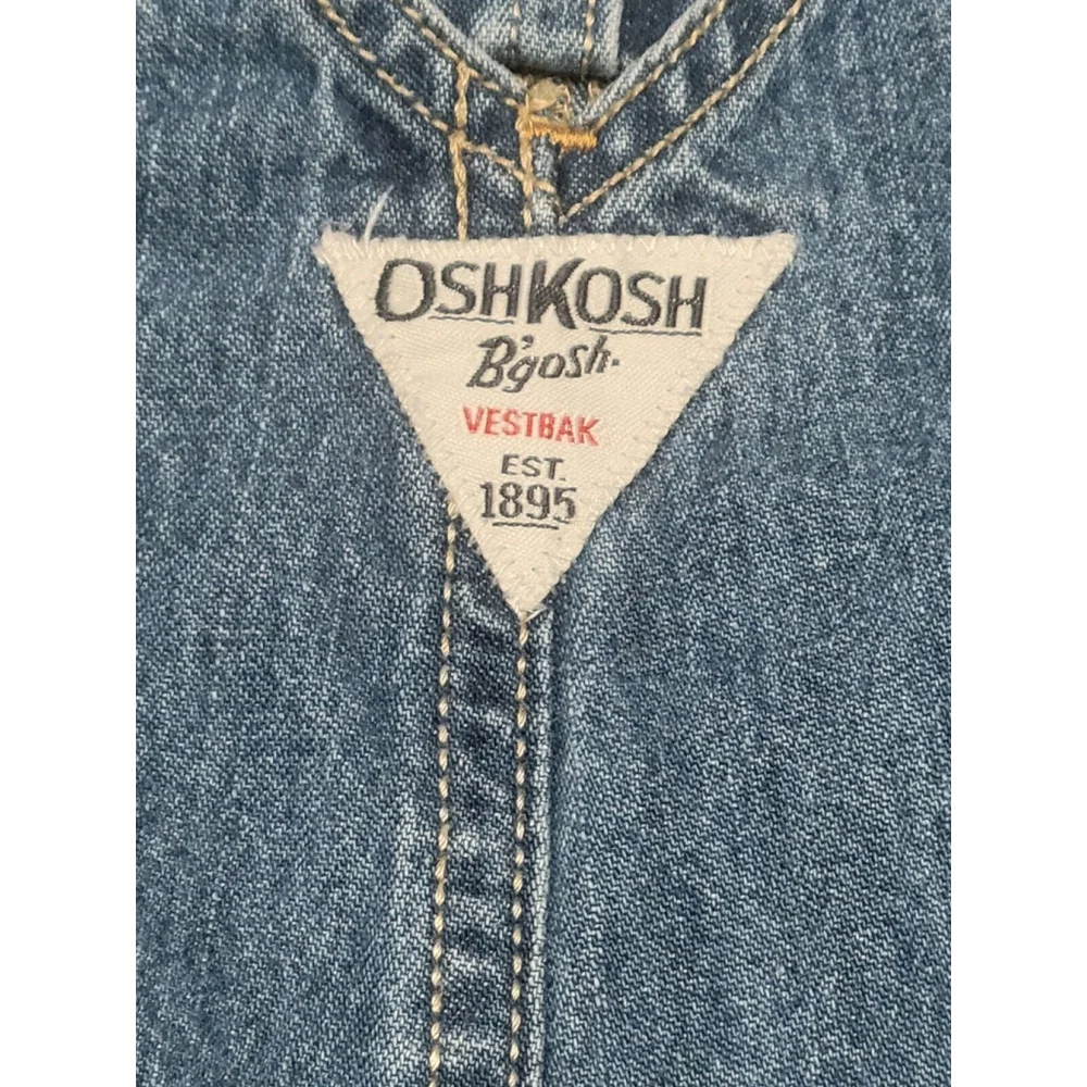 Vtg Oshkosh BGosh Vestbak Overalls Denim 18 Months Carpenter USA Made 80s 90s
